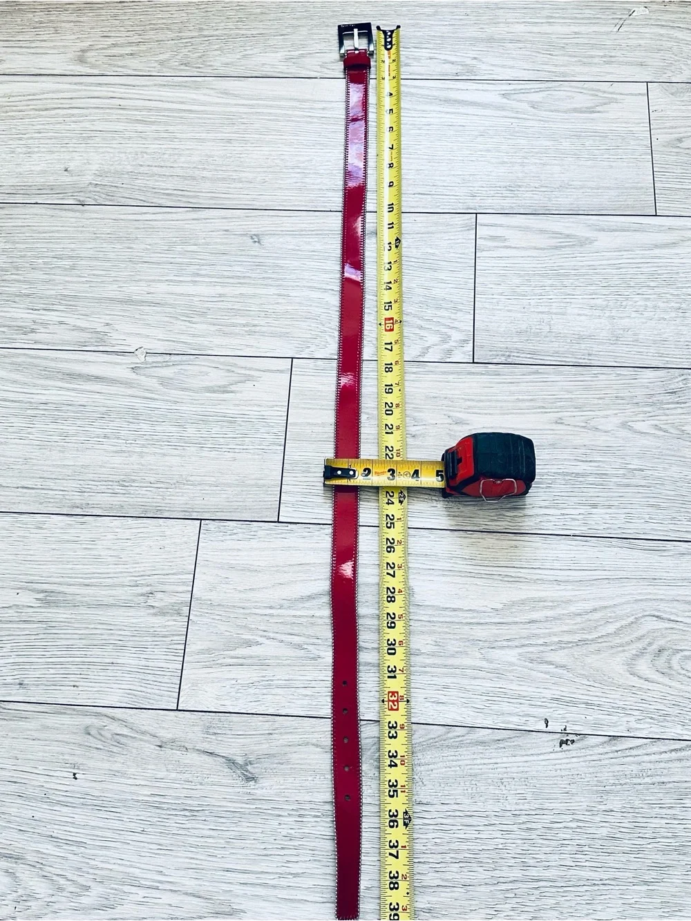 E Women's NWT Calvin Klein Casual red belt size M - Picture 4 of 10